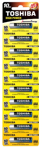 Батарейка TOSHIBA LR03 HP Alkaline BP 1X10 00152669