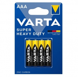 Батарейка Varta Super Heavy Duty вугільно-цинкова AAA блістер, 4 шт 02003101414