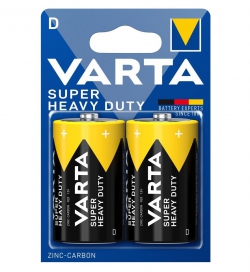 Батарейка Varta Super Heavy Duty вугільно-цинкова D BLI 2 блістер, 2 шт 02020101412