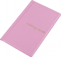 Визитница для 60 визиток, PVC, розовый Panta Plast