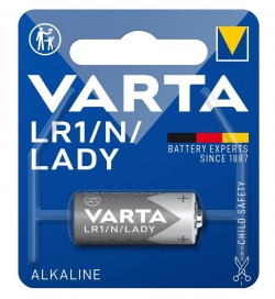 Батарейка Varta щелочная LR1(910А, MN9100) блистер, 1 шт 04001101401