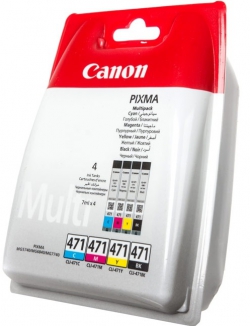 Комплект Canon No.471: Картридж Canon CLI-471 Cyan/Magenta/Yellow/Black Multi Pack 0401C004