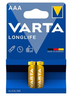 Батарейка Varta Longlife щелочная AAA блистер, 2 шт 04103101412