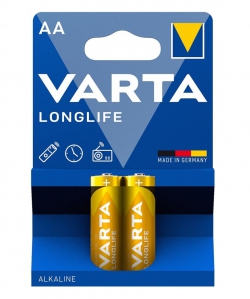 Батарейка Varta Longlife щелочная AA блистер, 2 шт 04106101412