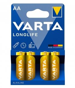 Батарейка Varta Longlife щелочная AA блистер, 4 шт 04106101414