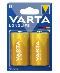 Батарейка Varta Longlife щелочная D(LR20) блистер, 2 шт 04120101412