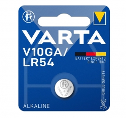 Батарейка Varta лужна V10 GA (LR54) блістер, 1 шт 04274101401