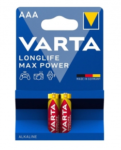 Батарейка Varta Longlife Max Power щелочная AAA блистер, 2 шт 04703101412