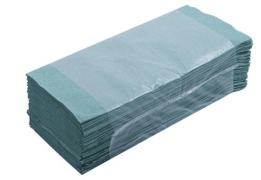 Полотенца бумажные макулатурные V-образные.,160шт., зеленые Buroclean 10100102
