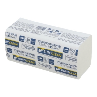Рушники целюлозні V-подібні, 150шт, 23х21 см, 2-х сл., білі, Buroclean Eurostandart 10100109