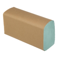 Рушники макулатурні Z-подібні, 200 шт., 22х23 см, зелені BUROCLEAN Buroclean 10100118
