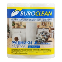 Рушник  целюлозний, 2 рул., на гільзі, 2-х сл., білий, Buroclean Eurostandart 10100402