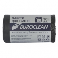 Пакети для сміття 35л/50шт, чорні BuroClean ECO Buroclean 10200015