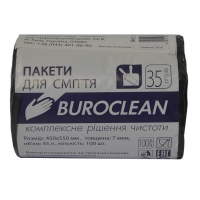 Пакеты для мусора 35л/100шт, черные BuroClean ECO Buroclean 10200021