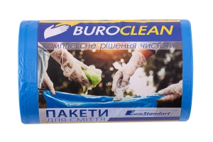 Пакети для сміття 35л/100 шт, сині, 500х600мм, 8мкм BuroClean EuroStandart Buroclean 10200023