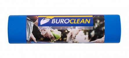 Пакети для сміття 240л/5 шт, міцні, сині, 900х1300мм, 35мкм BuroClean EuroStandart Buroclean 10200061