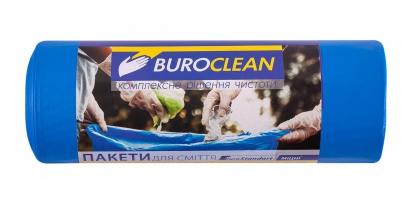 Пакеты для мусора 240л/10 шт, прочные, синие 900х1300мм, 35мкм BuroClean EuroStandart Buroclean 10200062