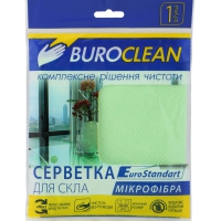 Серветка для скла, мікрофібра, BuroClean EuroStandart 30х30 см Buroclean 10200125
