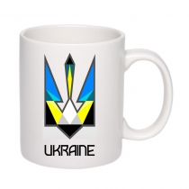 Чашка с патриотическим принтом "Герб Ukraine" белая 20_Cwhite