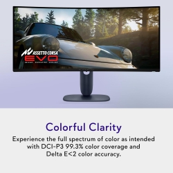 Монітор DELL 34&quot; AW3425DW 2xHDMI, DP, USB, QD-OLED, 3440x1440, 21:9, 240Hz, 0.03ms, DCI-P3 99.3%, CURVED, G-SYNC, FreeSync, AdaptiveSync, HAS, HDR TrueBlack 400 210-BRTW
