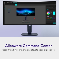 Монітор DELL 34&quot; AW3425DW 2xHDMI, DP, USB, QD-OLED, 3440x1440, 21:9, 240Hz, 0.03ms, DCI-P3 99.3%, CURVED, G-SYNC, FreeSync, AdaptiveSync, HAS, HDR TrueBlack 400 210-BRTW