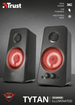 Акустическая система (Колонки) Trust 2.0 GXT 608 Tytan Illuminated Speaker Set BLACK 21202_TRUST