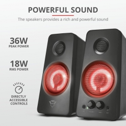 Акустическая система (Колонки) Trust 2.0 GXT 608 Tytan Illuminated Speaker Set BLACK 21202_TRUST