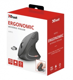 Миша Trust Verto Ergonomic, WL, Чорний 22879_TRUST