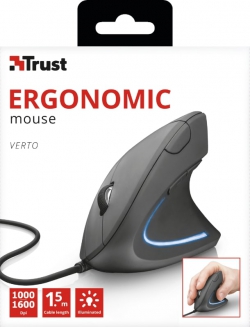 Мышь VERTO ERGONOMIC USB BLACK 22885_TRUST