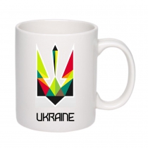 Чашка с патриотическим принтом "Герб Ukraine 2" белая 22_Cwhite