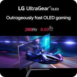 Монітор LG 27&quot; 27GS95QE-B 2xHDMI, DP, USB, Audio, OLED, 2560x1440, 240Hz, 0.03ms, DCI-P3 98.5%, G-SYNC, FreeSync, AdaptiveSync, Pivot, DisplayHDR TRUE BLACK 400