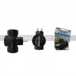 Розгалуджувач мережевий 2E 3xТип F, 16A, чорний 2E-AD0103BK