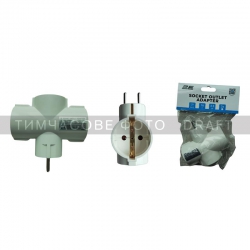 Разветвитель сетевой 2E 3xТип F, 16A, белый 2E-AD0103WH