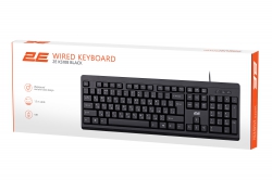 Клавиатура мембранная 2E KS108 104key, USB-A, EN/UK, чёрный 2E-KS108UB_UA