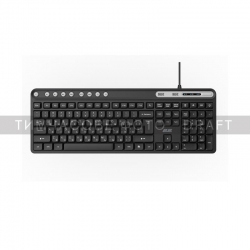 Клавіатура мембранна 2E KS1100 104key, 2xUSB HUB, USB-A, EN/UK, чорний 2E-KS1100UB_UA
