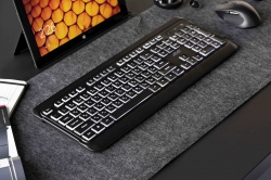 Клавіатура мембранна 2E KS120 104key, USB-A, EN/UK, White LED, чорний 2E-KS120UB_UA