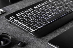 Клавіатура мембранна 2E KS120 104key, USB-A, EN/UK, White LED, чорний 2E-KS120UB_UA
