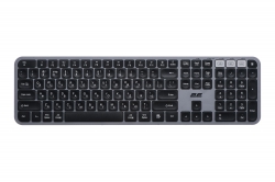 Клавиатура мембранная 2E KS240 110key, WL/BT, EN/UK, серо-чёрный 2E-KS240WG_UA