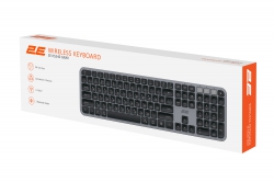 Клавиатура мембранная 2E KS240 110key, WL/BT, EN/UK, серо-чёрный 2E-KS240WG_UA