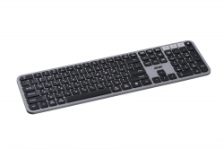 Клавиатура мембранная 2E KS240 110key, WL/BT, EN/UK, серо-чёрный 2E-KS240WG_UA
