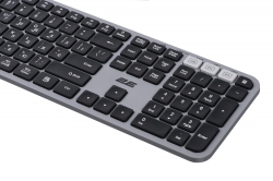 Клавиатура мембранная 2E KS240 110key, WL/BT, EN/UK, серо-чёрный 2E-KS240WG_UA