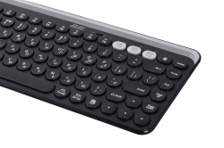 Клавиатура мембранная 2E KS250 84key, WL/BT, EN/UK, чёрно-серый 2E-KS250WBK_UA