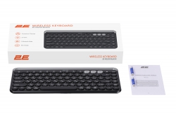 Клавиатура мембранная 2E KS250 84key, WL/BT, EN/UK, чёрно-серый 2E-KS250WBK_UA