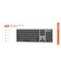 Клавиатура ножничная 2E KS270 109key, WL/BT, EN/UK, серо-чёрный 2E-KS270WBGR_UA