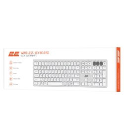 Клавиатура ножничная 2E KS270 109key, WL/BT, EN/UK, серебристо-белый 2E-KS270WBWH_UA