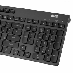 Клавиатура мембранная 2E KS280 120key, WL/BT, EN/UK, silent, чёрно-серая 2E-KS280WBGR_UA