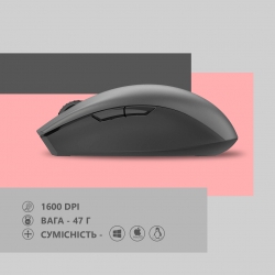 Мышь 2E MF2030 Rechargeable, WL, серый 2E-MF2030WG