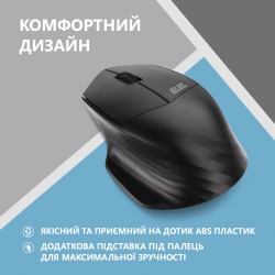 Мышь 2E MF280 Silent, WL/BT, чёрный 2E-MF280WBK