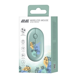 Миша 2E MF300 FLORA:DILL Silent WL BT, зелений 2E-MF300WFLORAGN