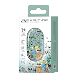 Мышь 2E MF300 PETS:DOGS Silent WL BT, зелёный 2E-MF300WPETSGN